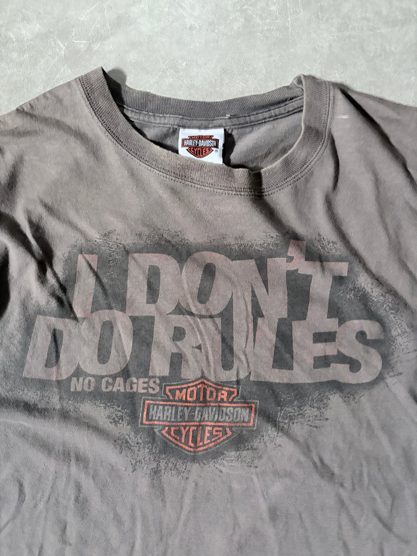 2000s Vintage Harley Davidson Rules Brown T-Shirt -L