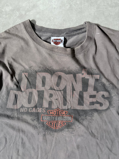 2000s Vintage Harley Davidson Rules Brown T-Shirt -L