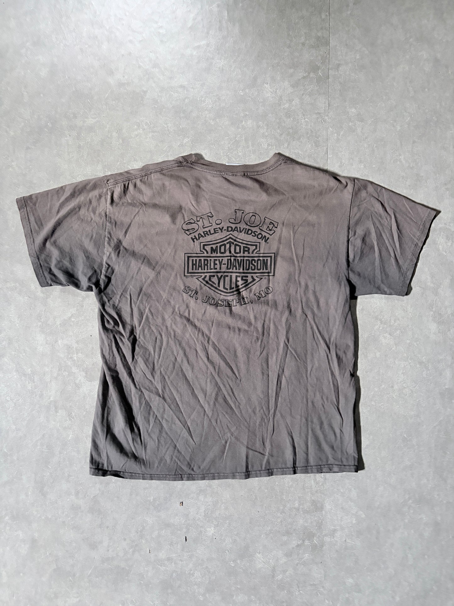 2000s Vintage Harley Davidson Rules Brown T-Shirt -L