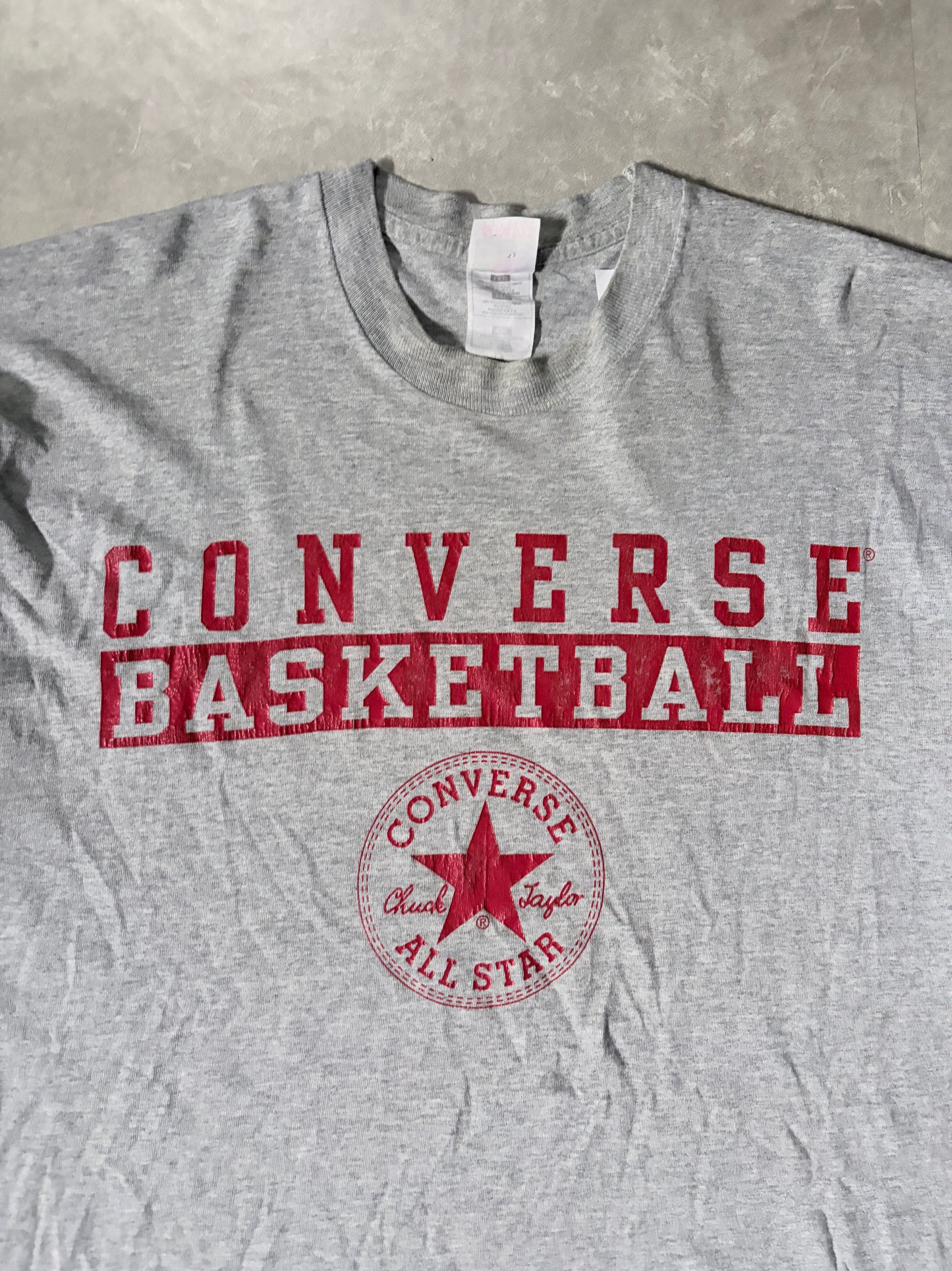 90s Vintage Converse Basketball Grey T-Shirt -XXL