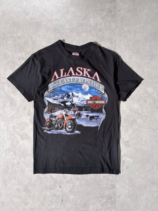 2000s Vintage Harley Davidson Alaska Black T-Shirt -S - S | Martin City Vintage