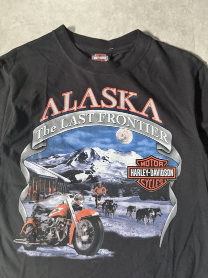 2000s Vintage Harley Davidson Alaska Black T-Shirt -S