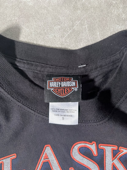 2000s Vintage Harley Davidson Alaska Black T-Shirt -S