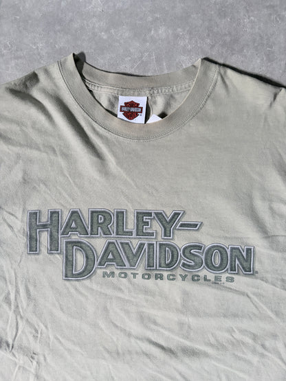 2000s Vintage Harley Davidson Light Green T-Shirt -XXL
