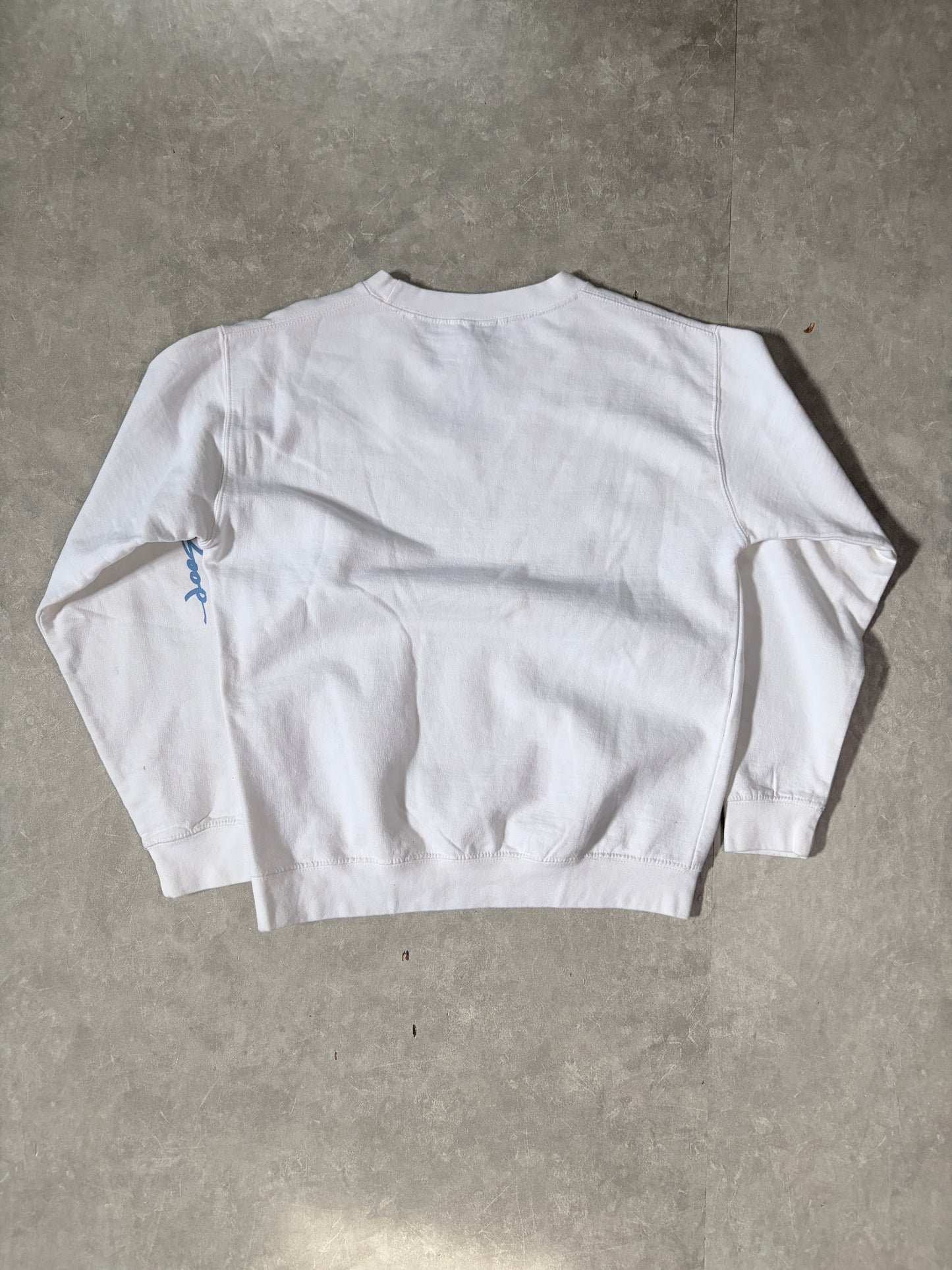 90s Vintage Betty Boop Biker White Crewneck -M