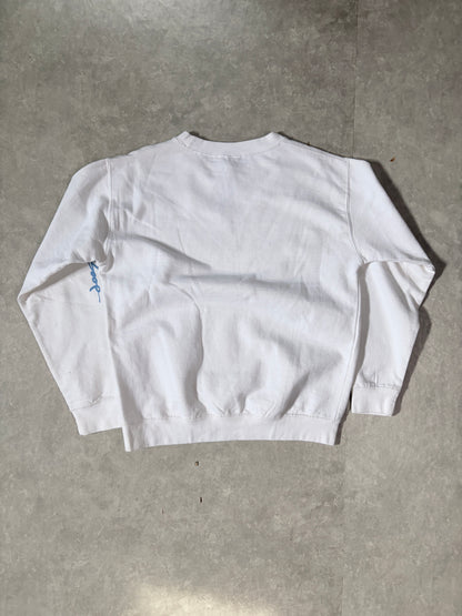 90s Vintage Betty Boop Biker White Crewneck -M
