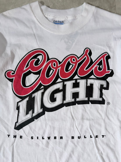 2000s Vintage Coors Light Beer White T-Shirt -M