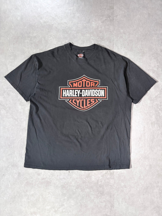 90s Vintage Harley Davidson Classic Logo Faded Black T-Shirt -XXL - XXL | Martin City Vintage
