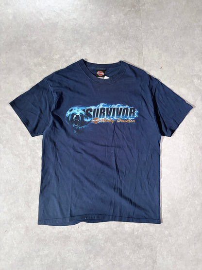 2000s Vintage Harley Davidson Bear Navy T-Shirt -L