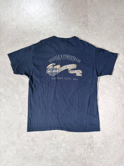2000s Vintage Harley Davidson Bear Navy T-Shirt -L