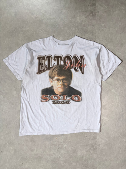 2000 Vintage Elton John Solo White Band T-Shirt -XL