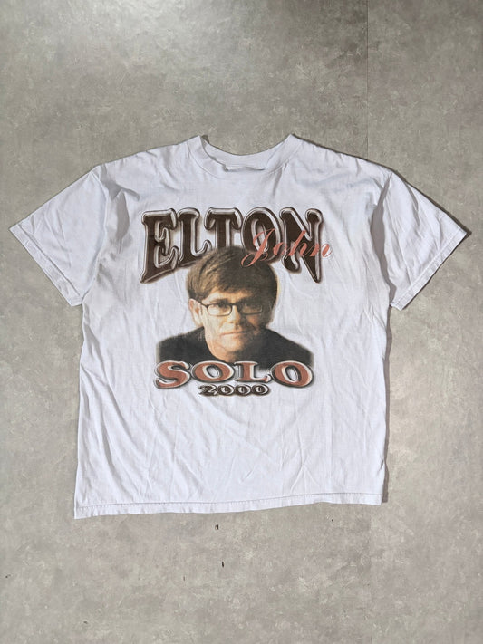 2000 Vintage Elton John Solo White Band T-Shirt -XL - XL | Martin City Vintage