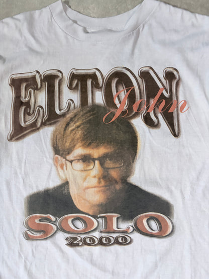 2000 Vintage Elton John Solo White Band T-Shirt -XL
