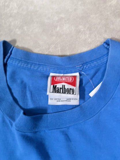 90s Vintage Marlboro Unlimited Wolf Blue T-Shirt -XL