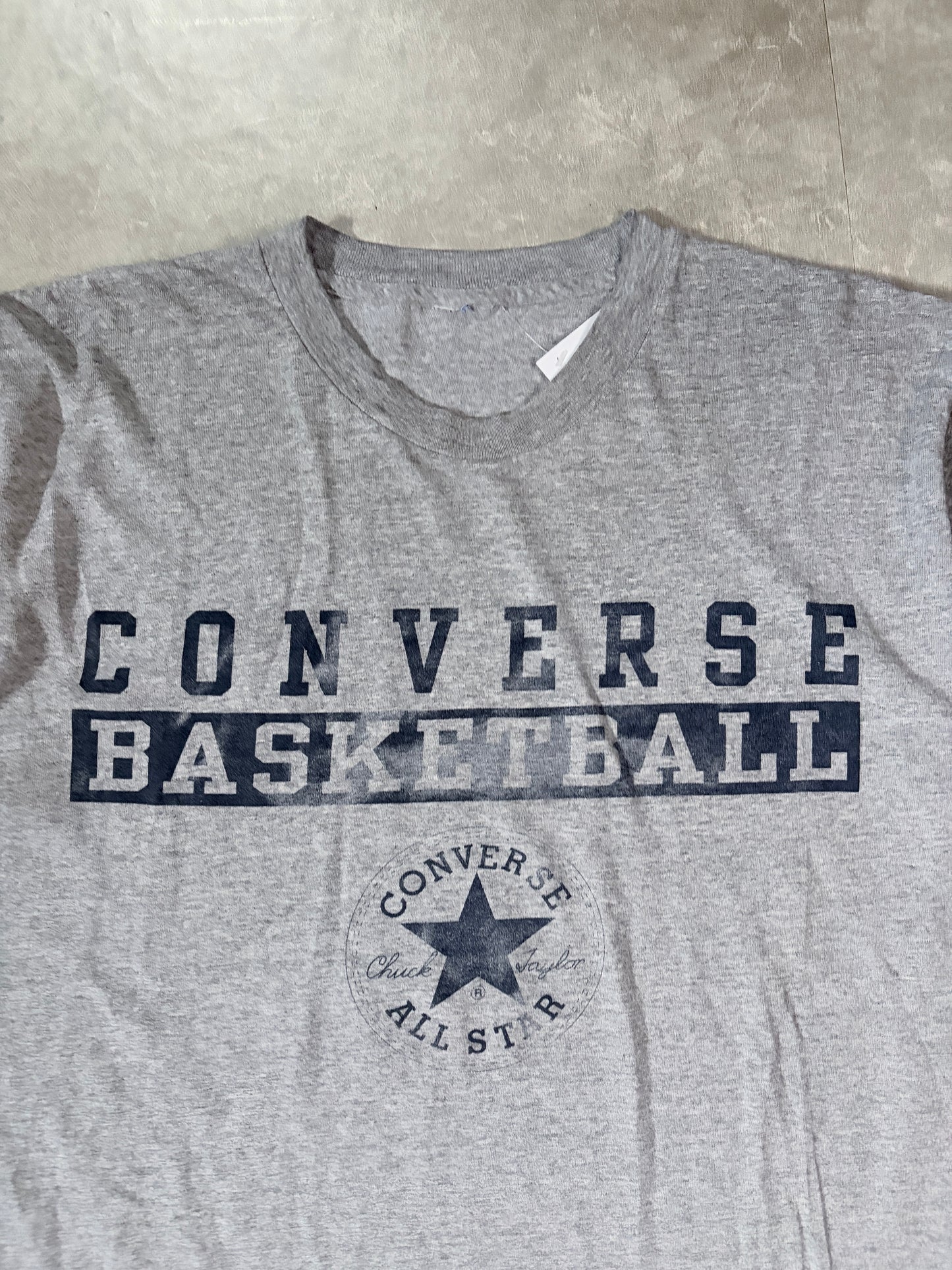 90s Vintage Converse Basketball Grey T-Shirt -XL