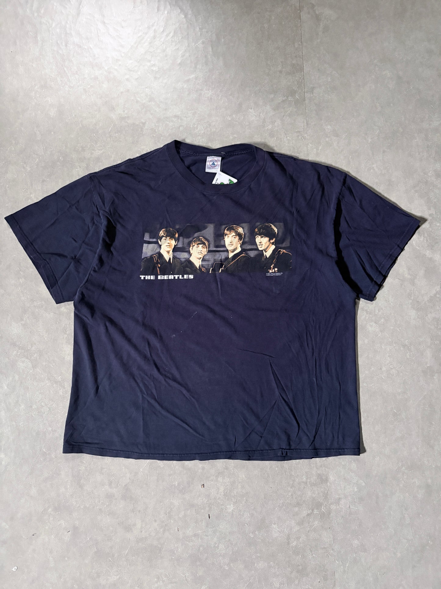 90s Vintage The Beatles Navy T-Shirt -XXL