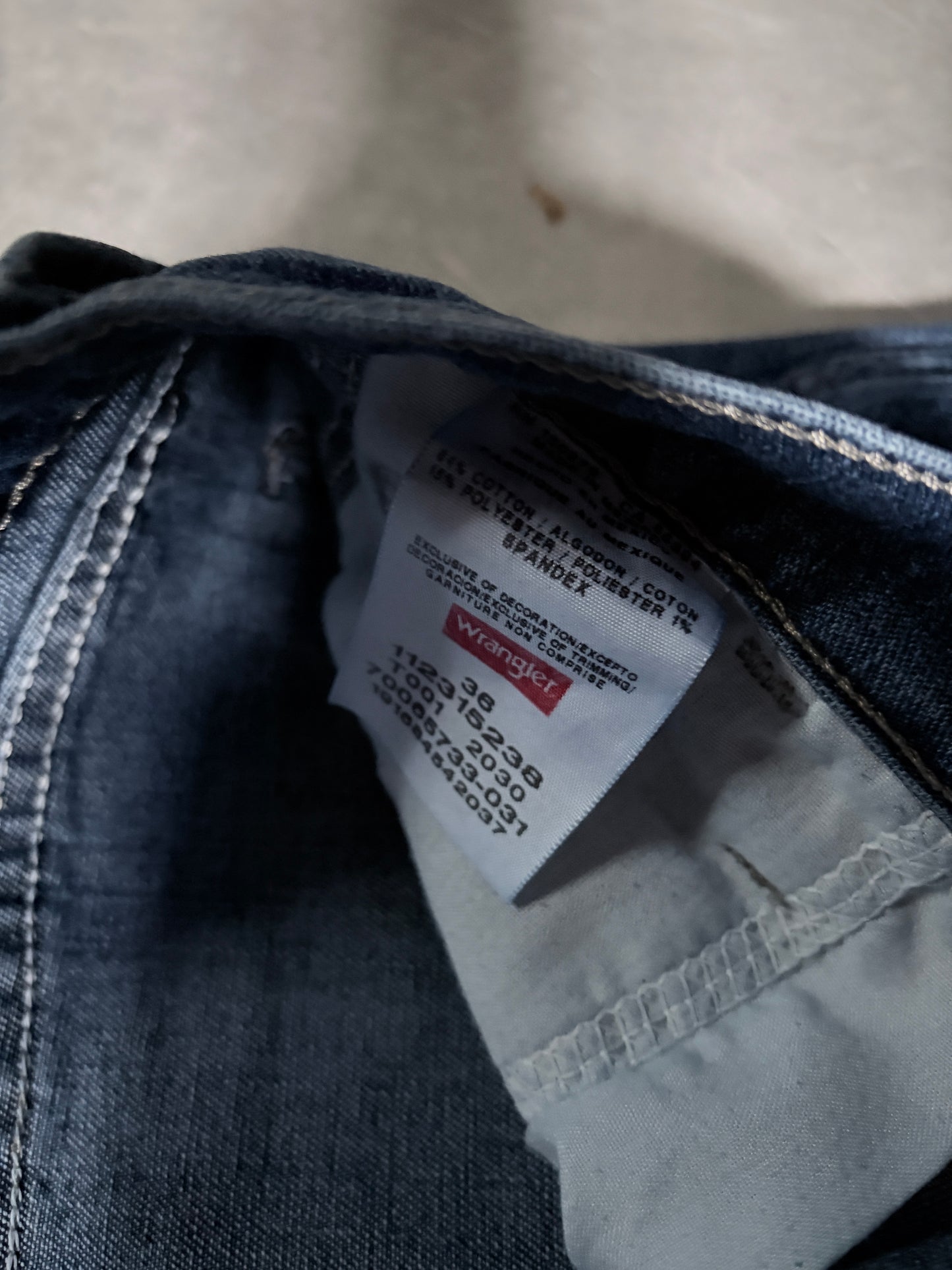 2000's Vintage Wrangler Tag Close Up with Brand Label