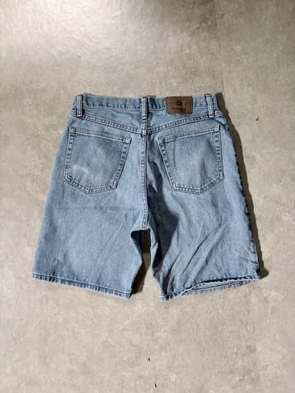 2000's Vintage Wrangler Light Wash Jorts Full Back View