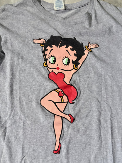 90's Vintage Delta Betty Boop T-Shirt Front Graphic Close Up