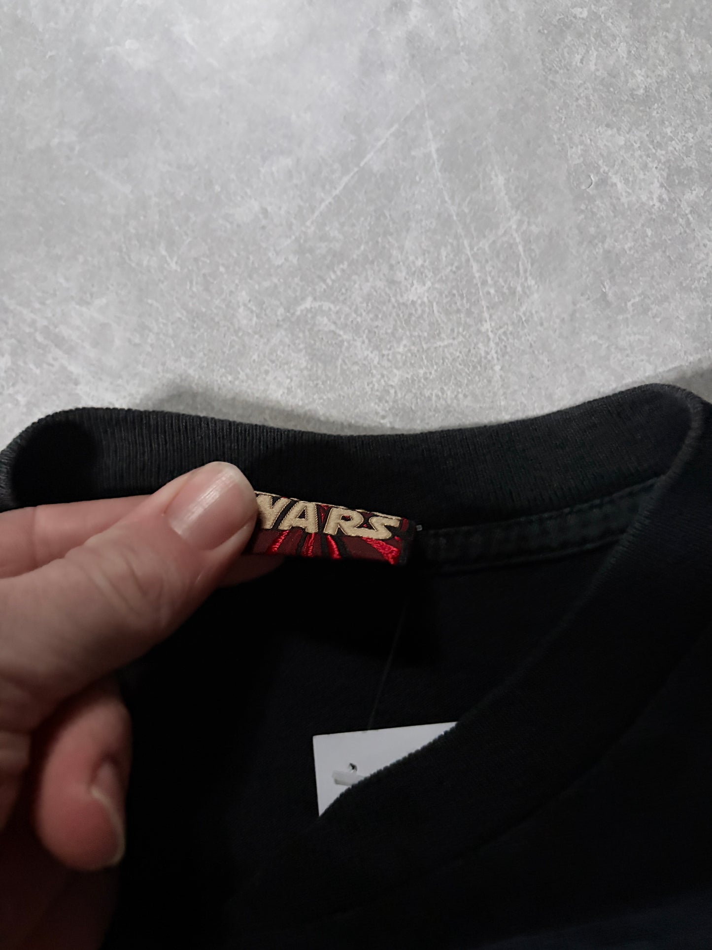 90's Vintage Star Wars Tag Close Up with Brand Label