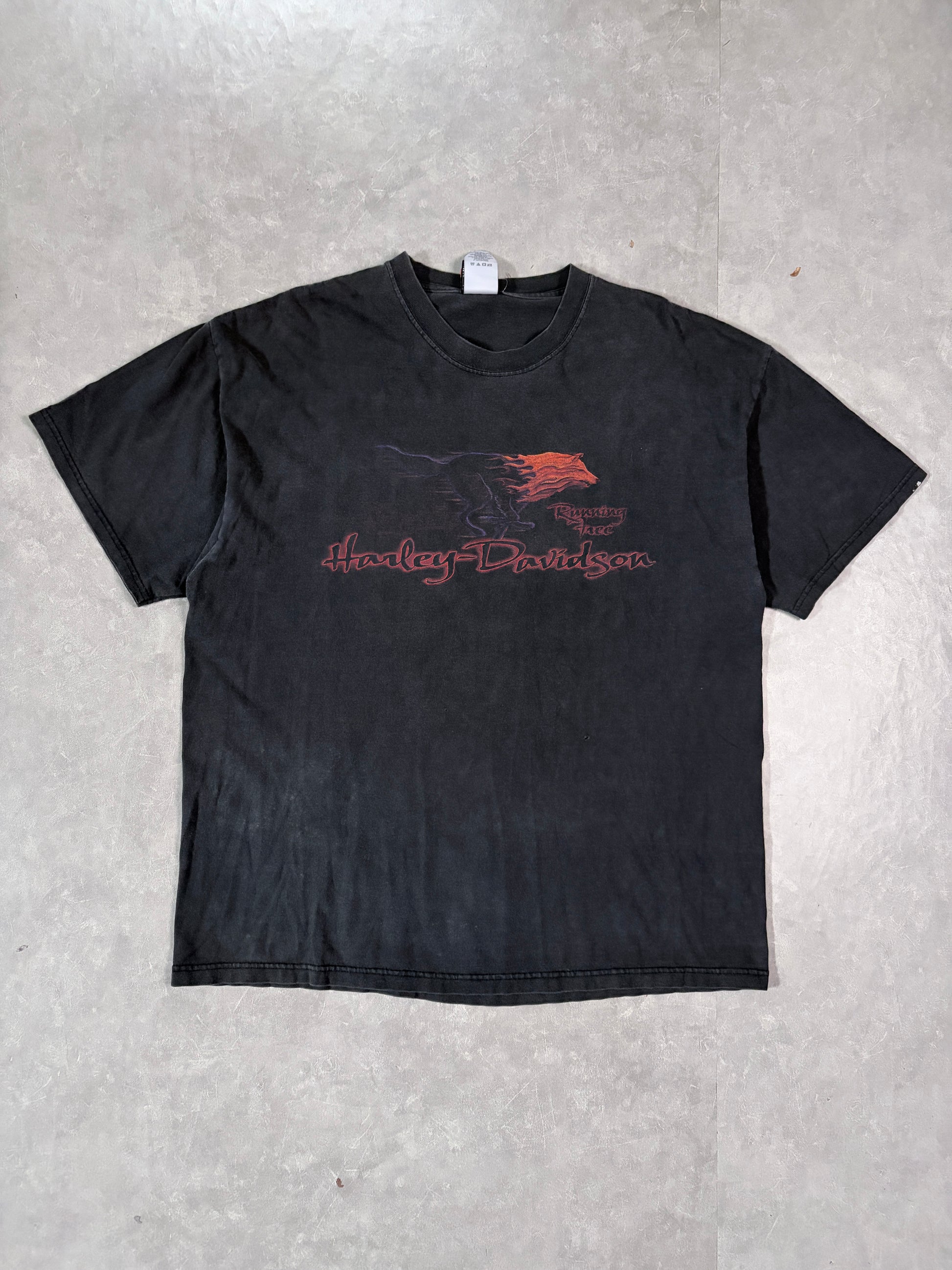 2000's Vintage Harley Davidson Black T-Shirt Full Front View