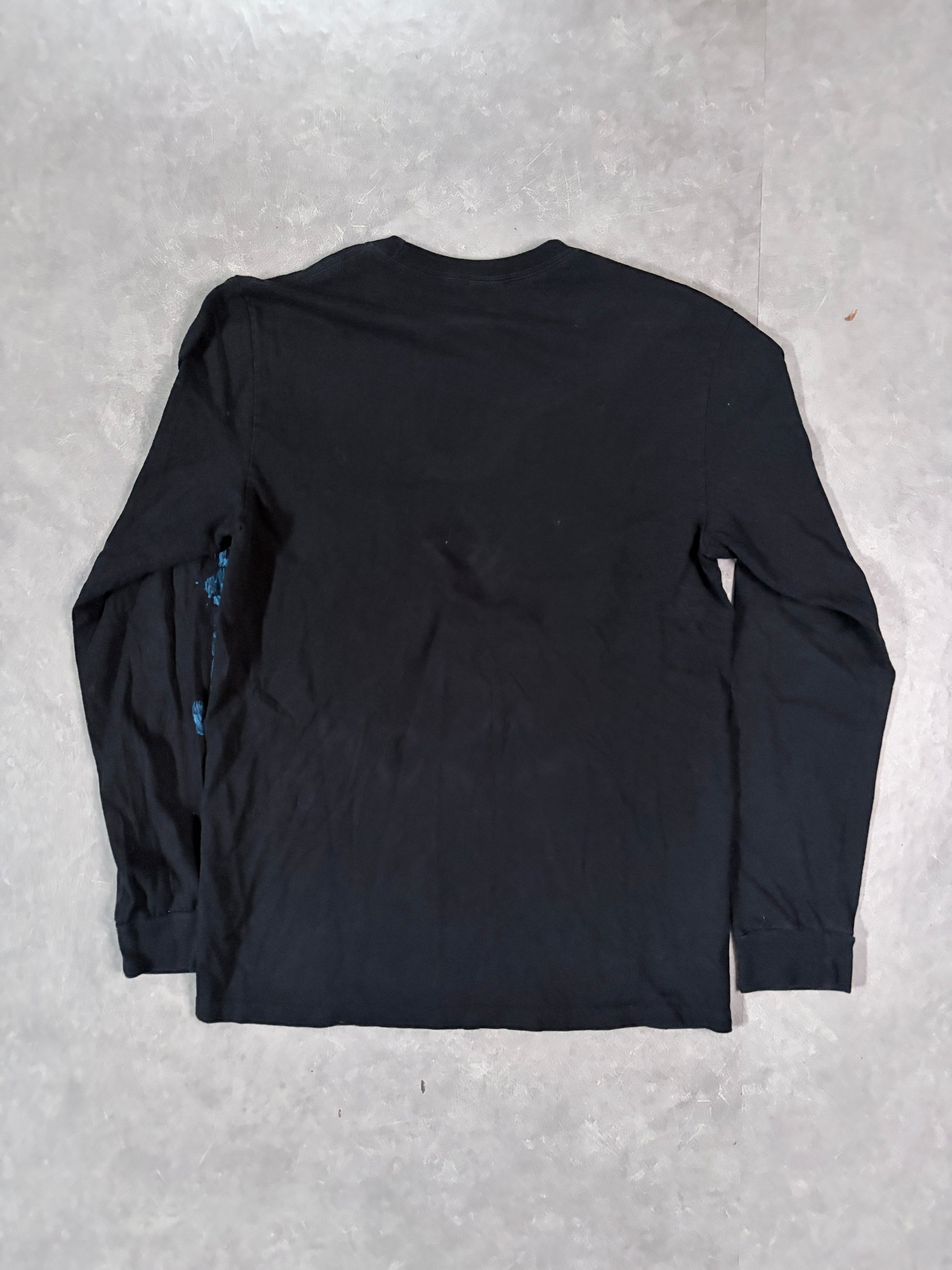 2000's Vintage Quiksilver Black Long Sleeve Full Back View