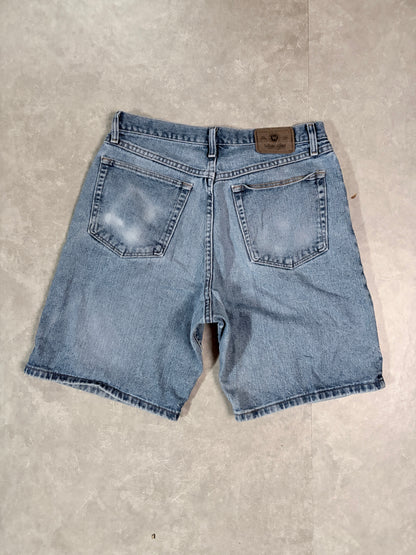 2000's Vintage Wrangler Light Wash Jorts Full Back View