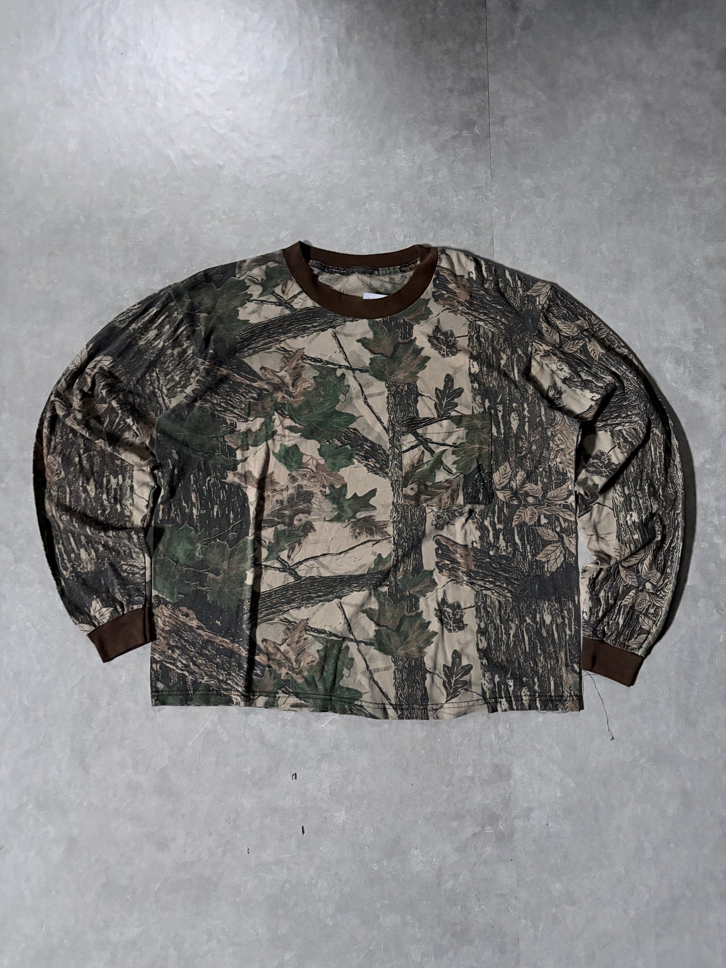 90s Vintage Camo Long Sleeve Shirt -XL