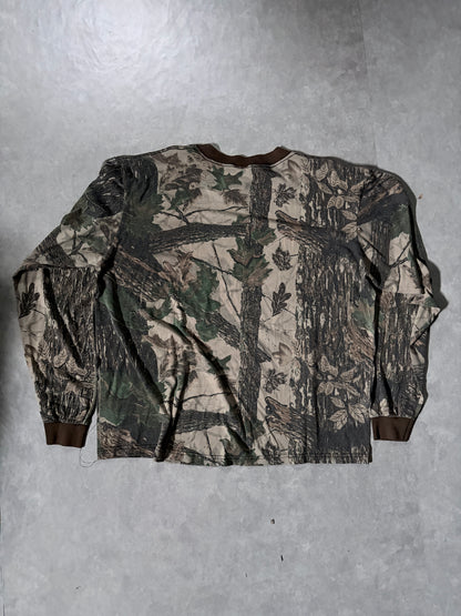 90s Vintage Camo Long Sleeve Shirt -XL