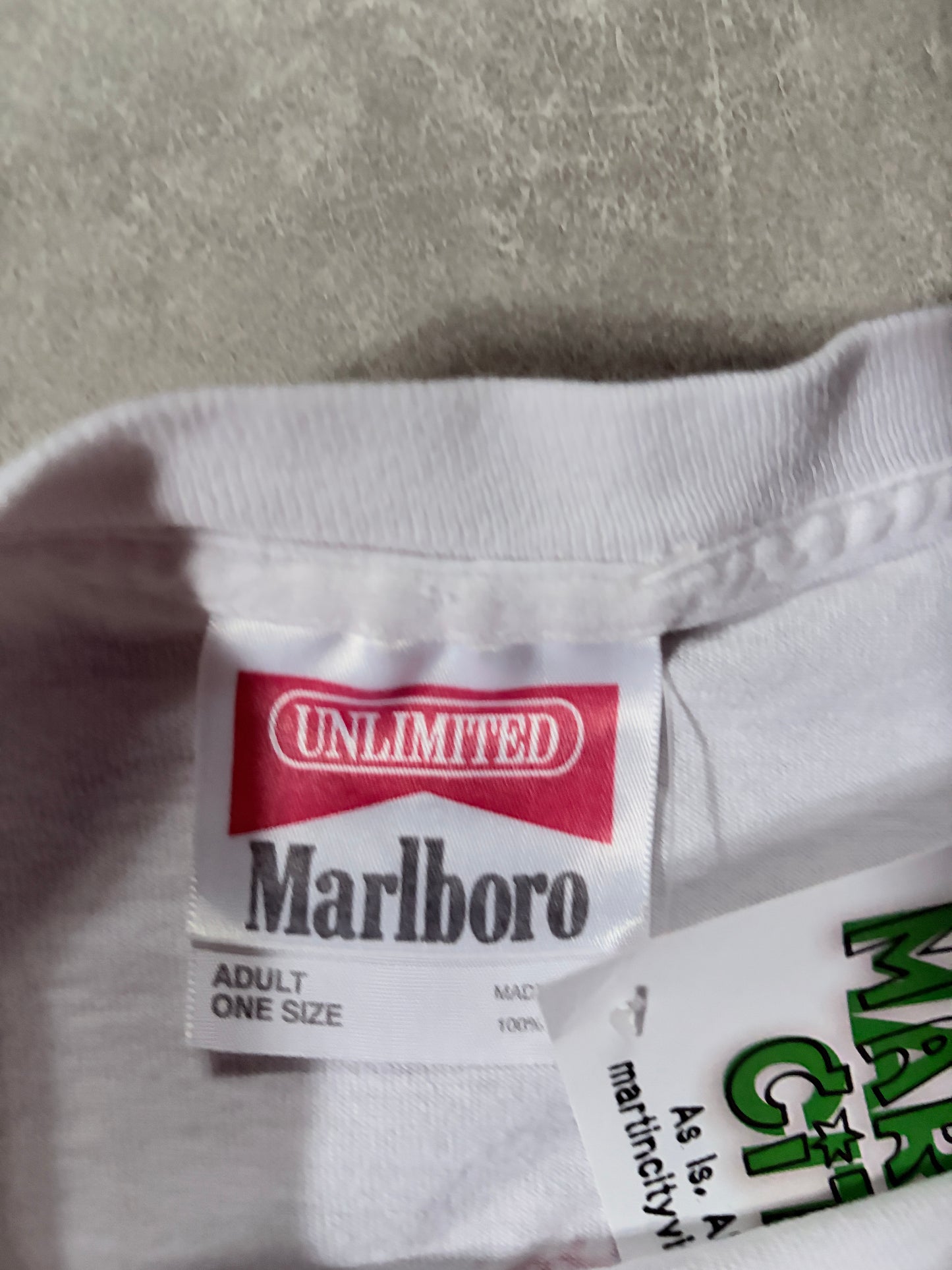 90s Vintage Marlboro Unlimited Train Map White T-Shirt -XL