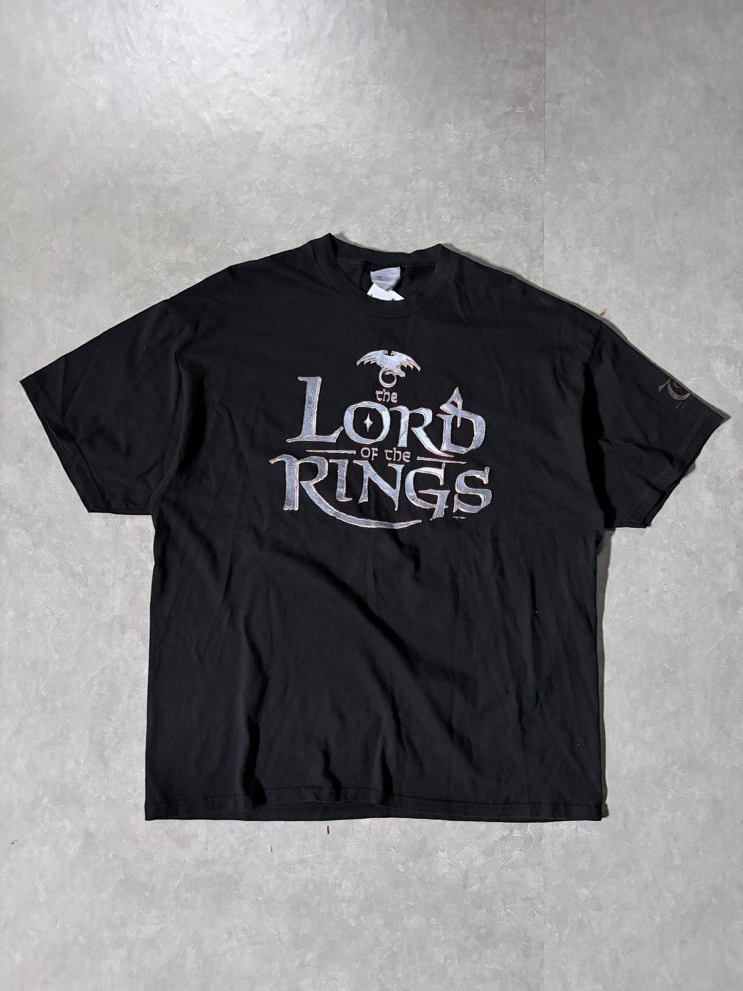 2001 Vintage Lord of the Rings Movie Promo Black T-Shirt -XL