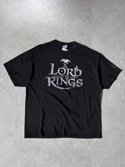 2001 Vintage Lord of the Rings Movie Promo Black T-Shirt -XL