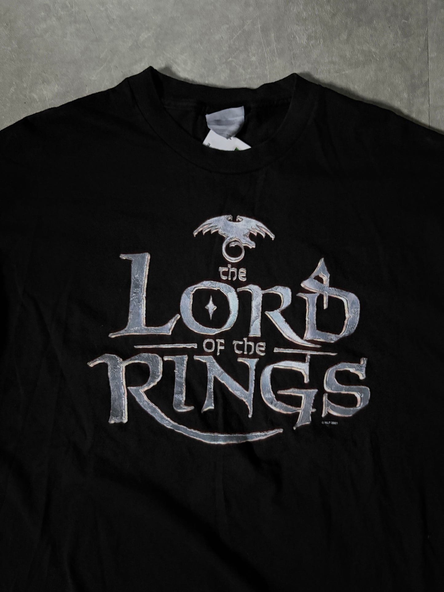 2001 Vintage Lord of the Rings Movie Promo Black T-Shirt -XL