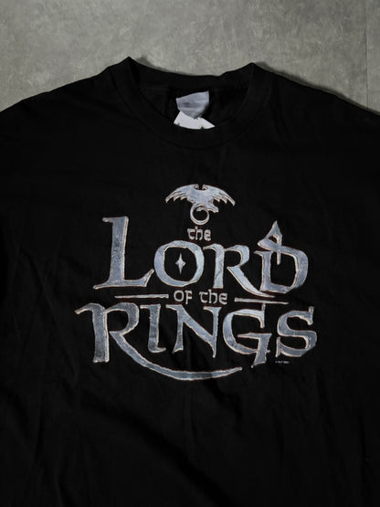 2001 Vintage Lord of the Rings Movie Promo Black T-Shirt -XL