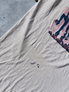 70's Vintage KISS Cream Distressed Band T-Shirt -XL