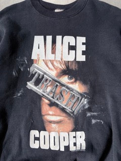1989 Vintage Alice Cooper Trash Black Band Crewneck -L