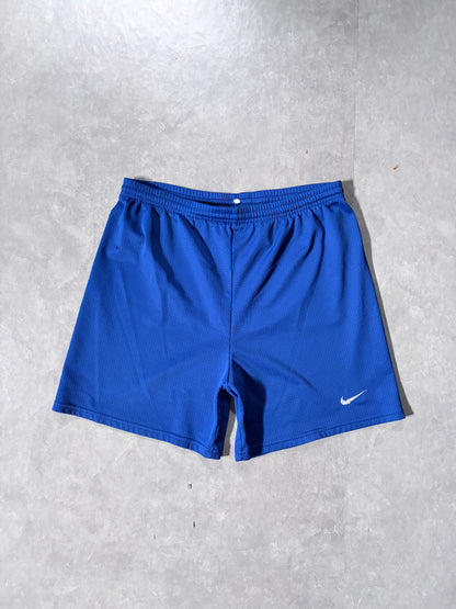 90s Vintage Nike Blue Mesh Shorts -M