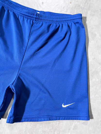90s Vintage Nike Blue Mesh Shorts -M