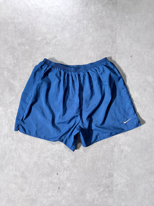 90s Vintage Nike Blue Running Shorts -M