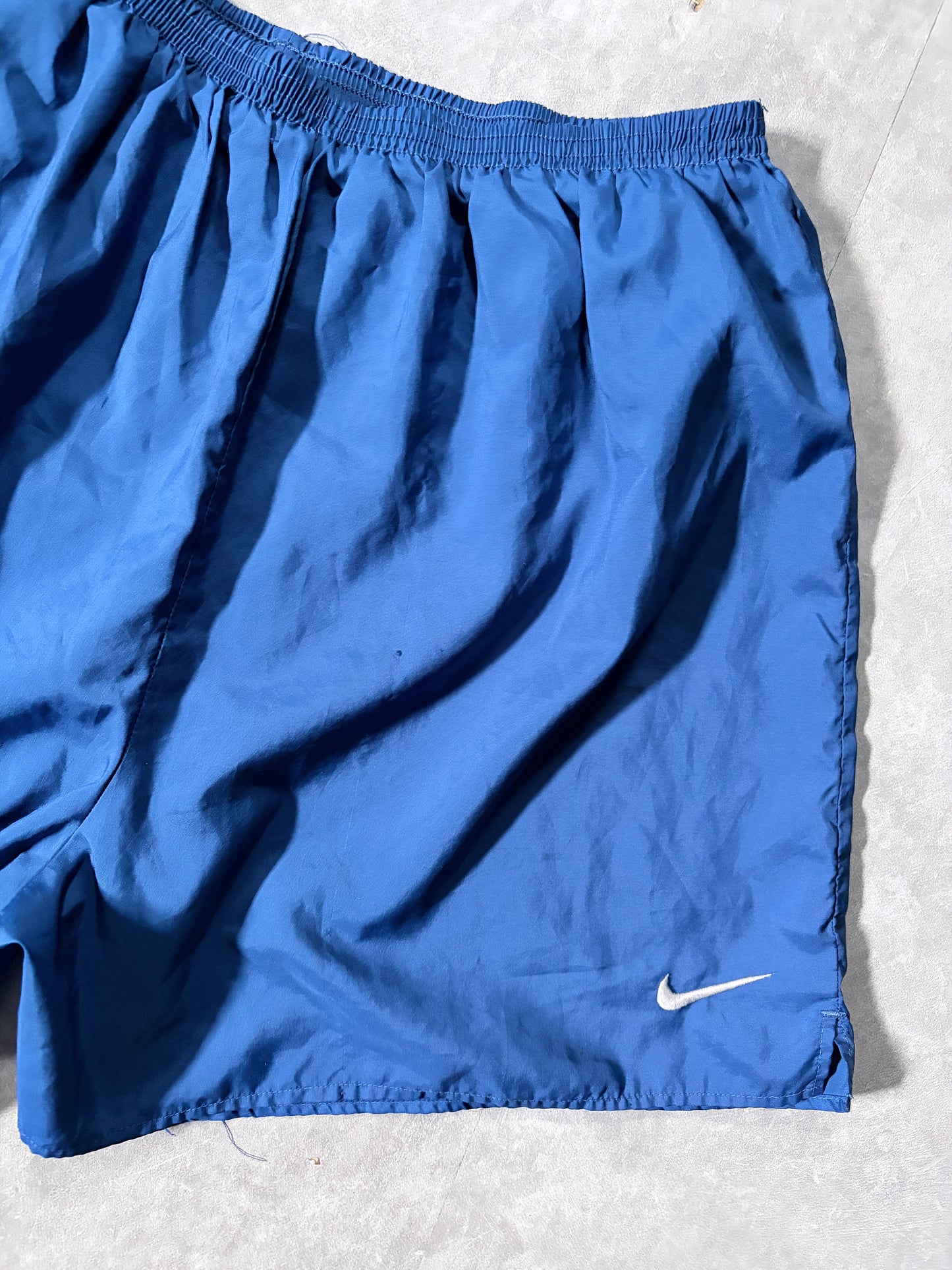 90s Vintage Nike Blue Running Shorts -M