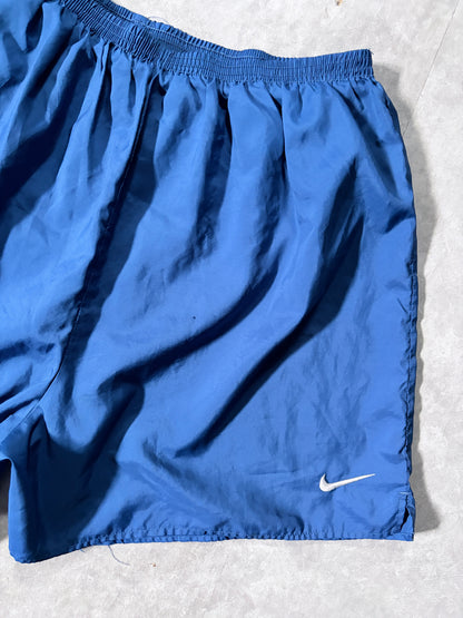 90s Vintage Nike Blue Running Shorts -M