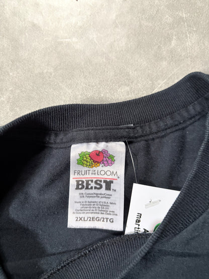 90s Vintage Apple Embroidered Black T-Shirt -XXL