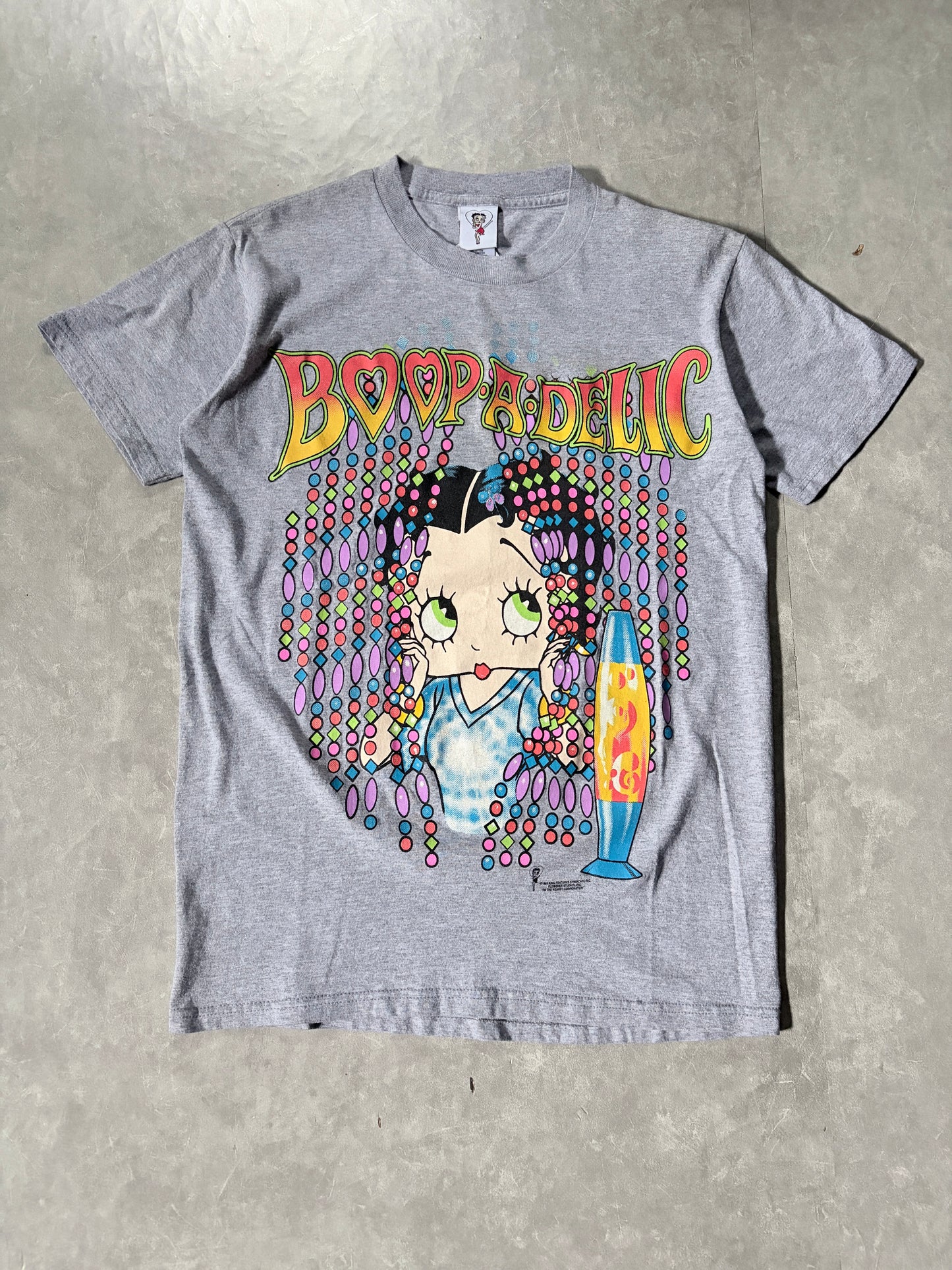 90s Vintage Betty Boop Psychedelic Grey T-Shirt -S