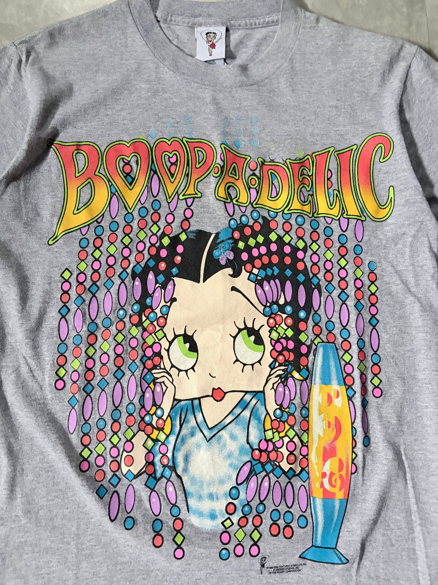 90s Vintage Betty Boop Psychedelic Grey T-Shirt -S
