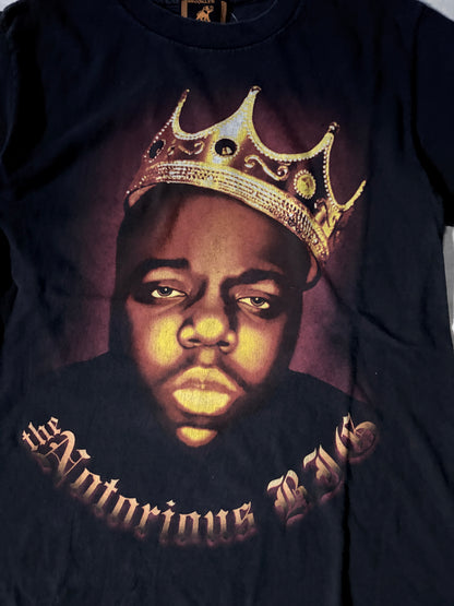 90s Vintage Notorious B.I.G Black Rap T-Shirt -S