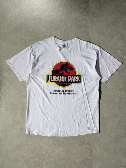 90s Vintage Jurassic Park Universal Studios White T-Shirt -XL