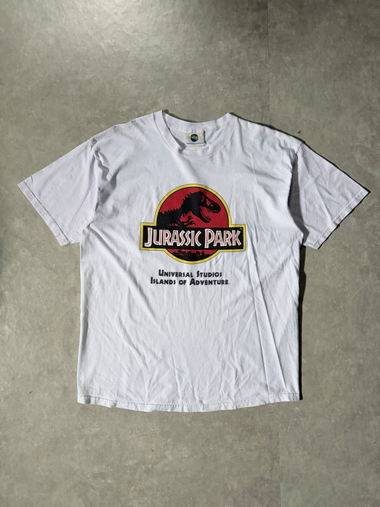 90s Vintage Jurassic Park Universal Studios White T-Shirt -XL