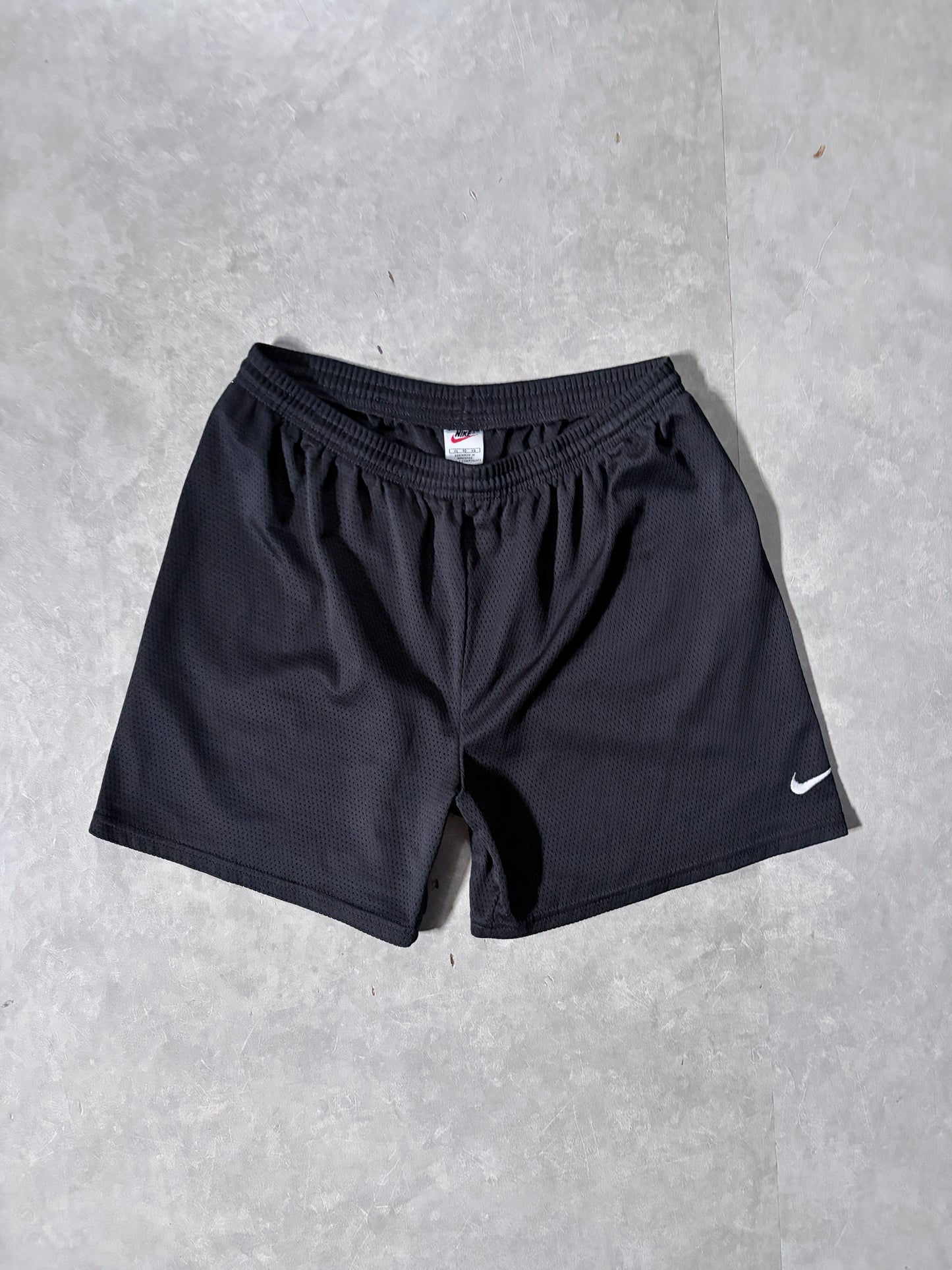 90s Vintage Nike Black Mesh Shorts -XL