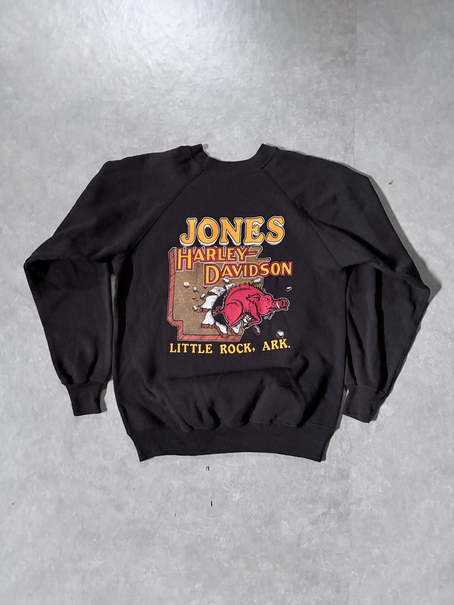 90s Vintage Harley Davidson Iron Stallion Black Crewneck -M
