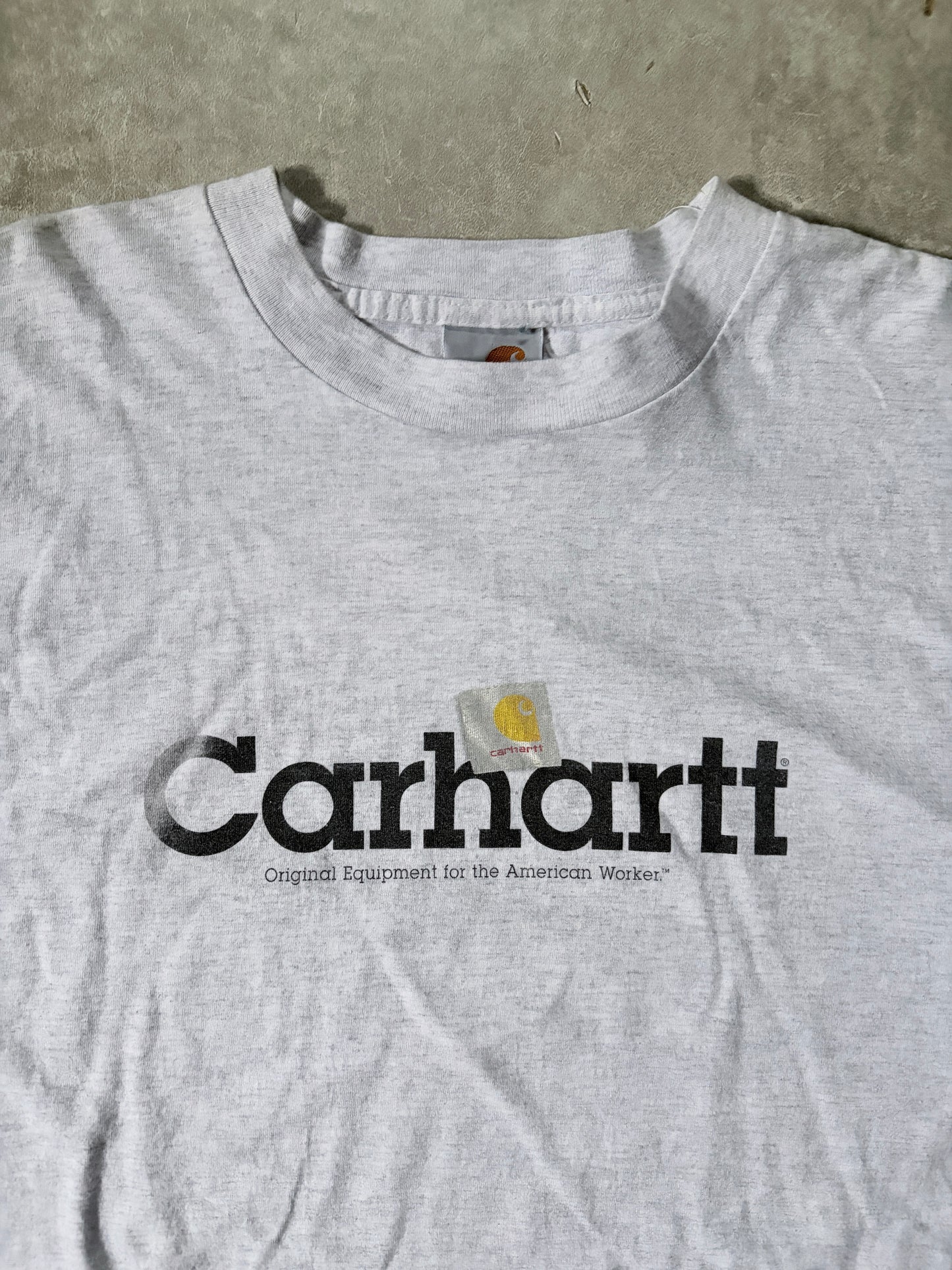 90s Vintage Carhartt Heather Grey T Shirt -XL